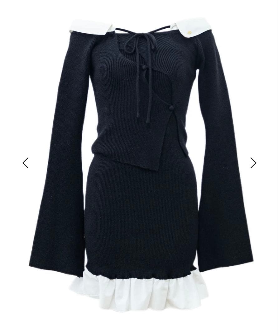 Randy シャツドッキングベアニットアンサンブル