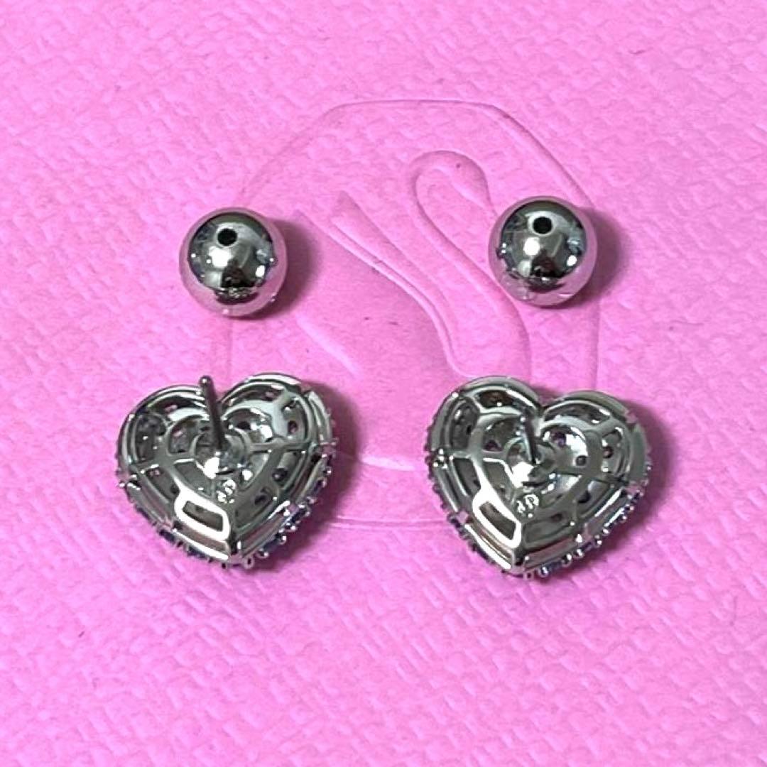 スワロフスキー　ピアス　Idyllia ハート　ブルー　正規品　極美品　箱付