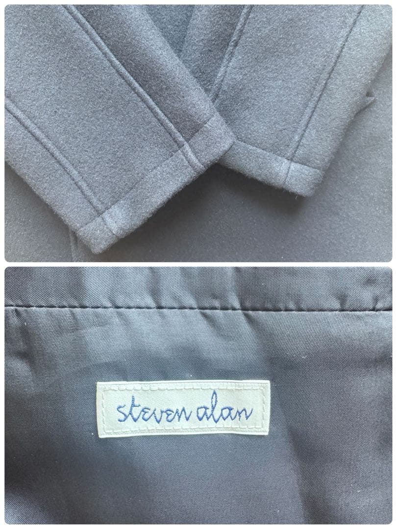 【美品】Steven Alan スティーブンアラン チェスターコート 黒　毛