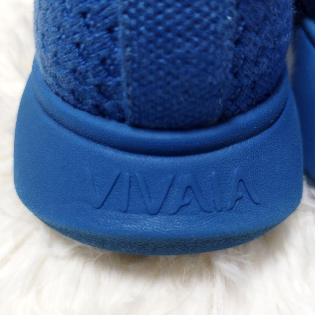 【極美品】VIVAIA スリッポン スニーカー 24cm ブルー 青
