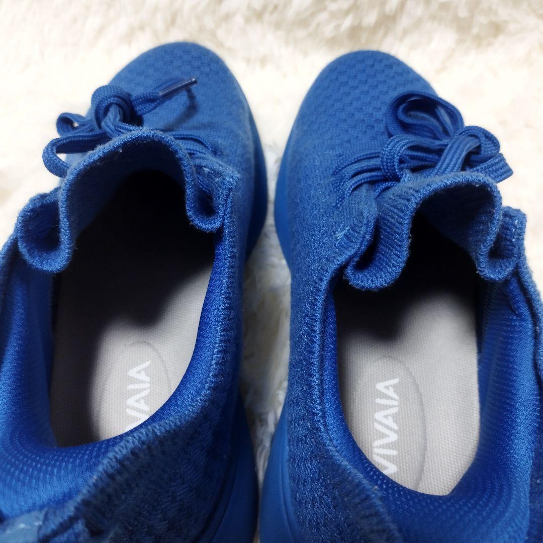 【極美品】VIVAIA スリッポン スニーカー 24cm ブルー 青
