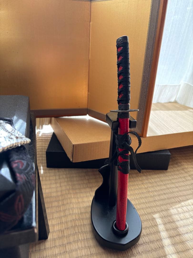 五月人形 武士の鎧飾り 正絹製