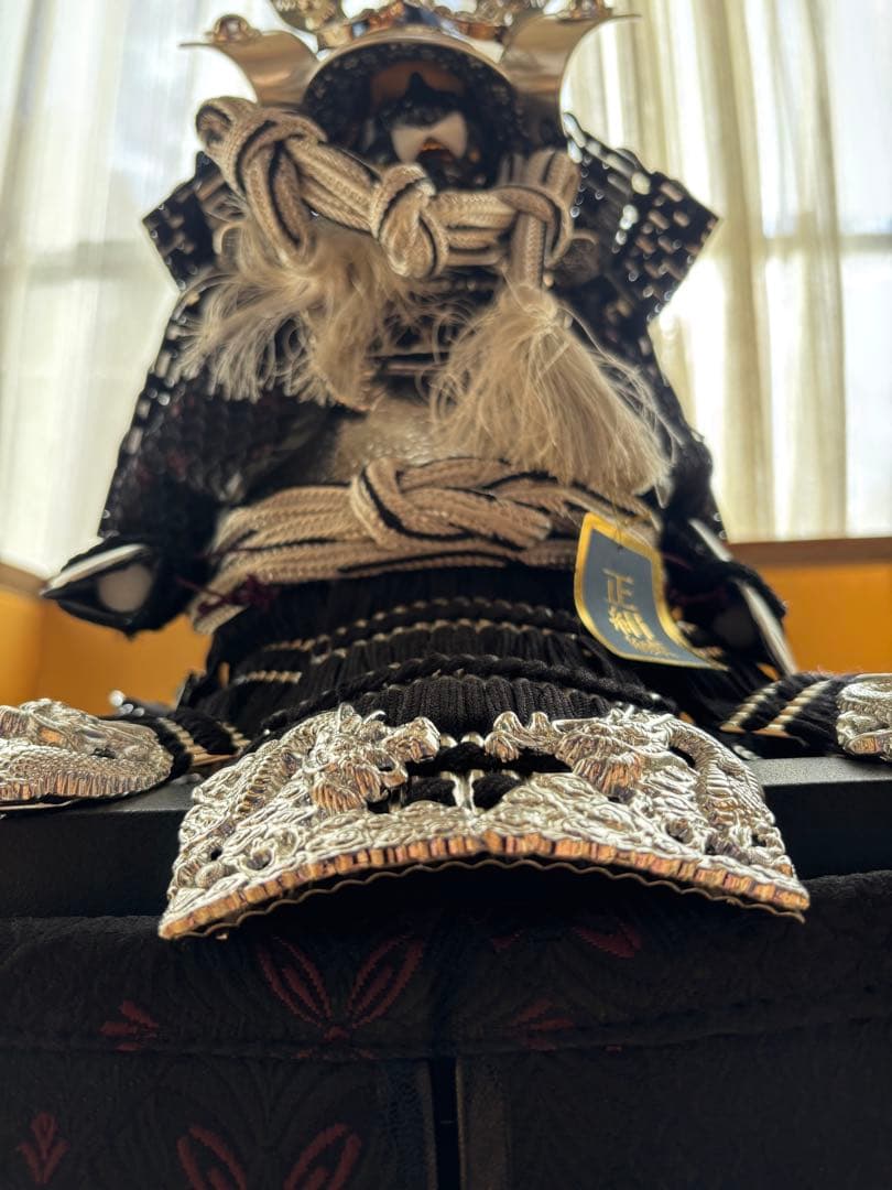 五月人形 武士の鎧飾り 正絹製