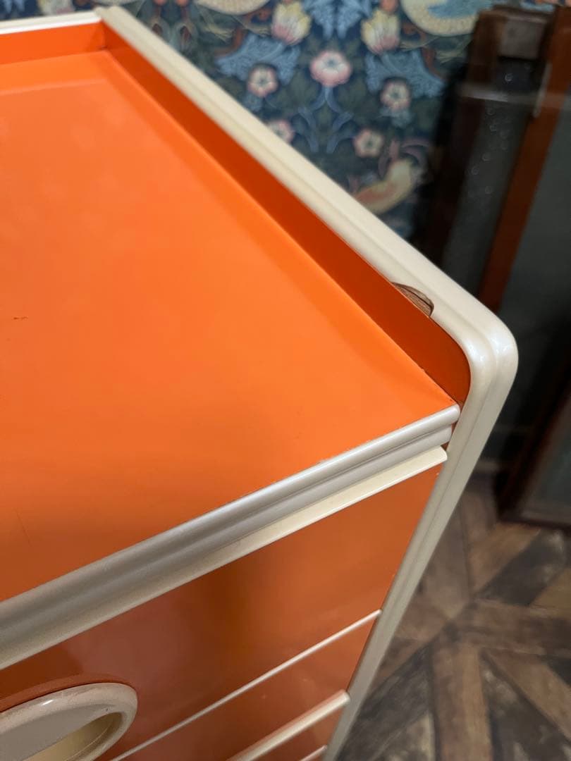 オレンジチェスト 昭和レトロ レトロポップ インテリア 当時物