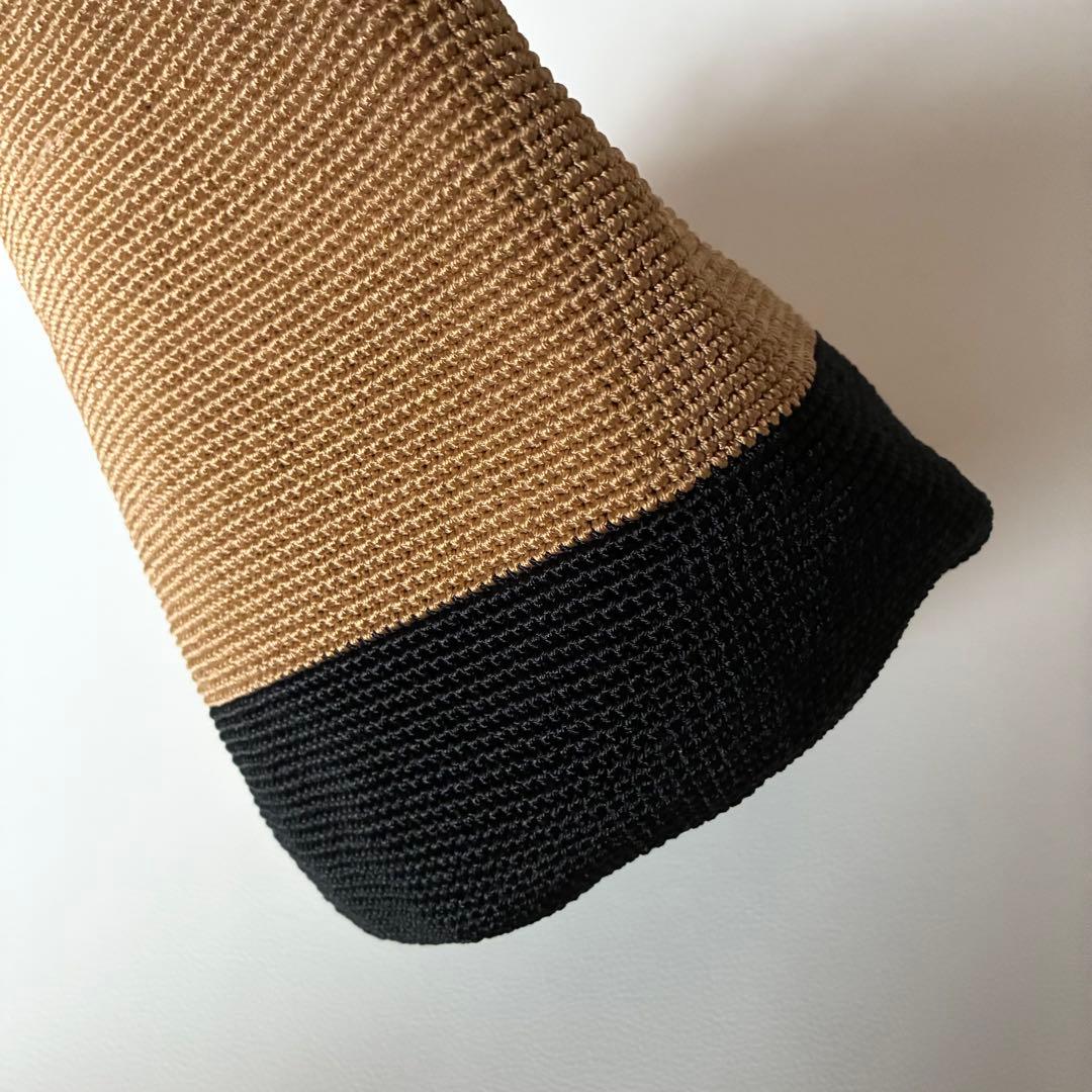 未使用級✨MAISON KEYS　メゾンキーズ　カゴバッグ　バイカラー　洗える