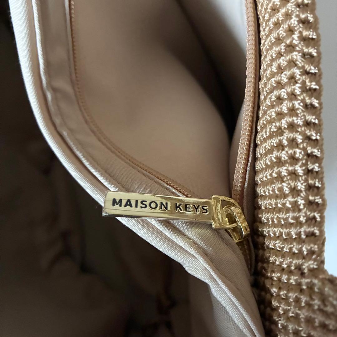 未使用級✨MAISON KEYS　メゾンキーズ　カゴバッグ　バイカラー　洗える