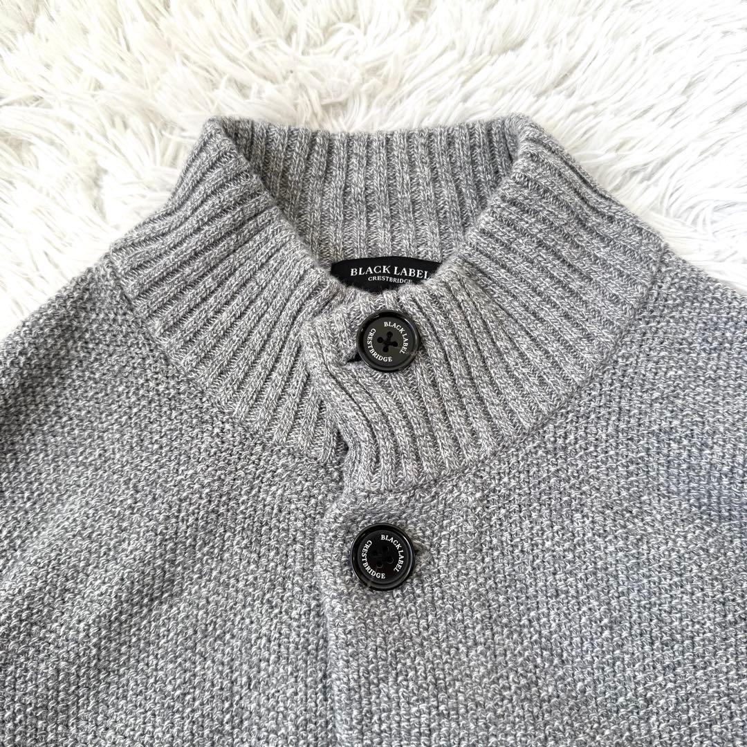 【美品✨】ブラックレーベルクレストブリッジ ニットカーディガン グレー 希少LL