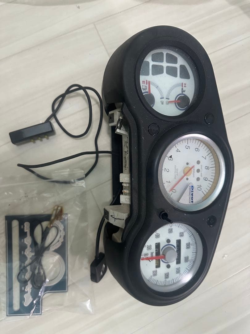 バイク用 3連メーター メーターユニット 社外品 1M HR-0141-001