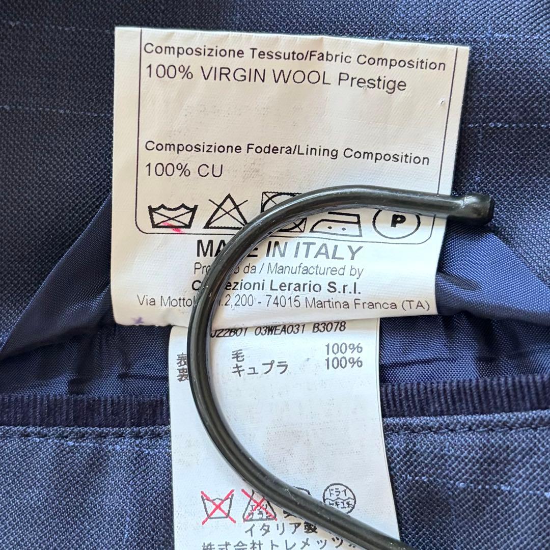 <美品>TAGLIATORE モンテカルロ ネイビー ウール スーツ サイズ48