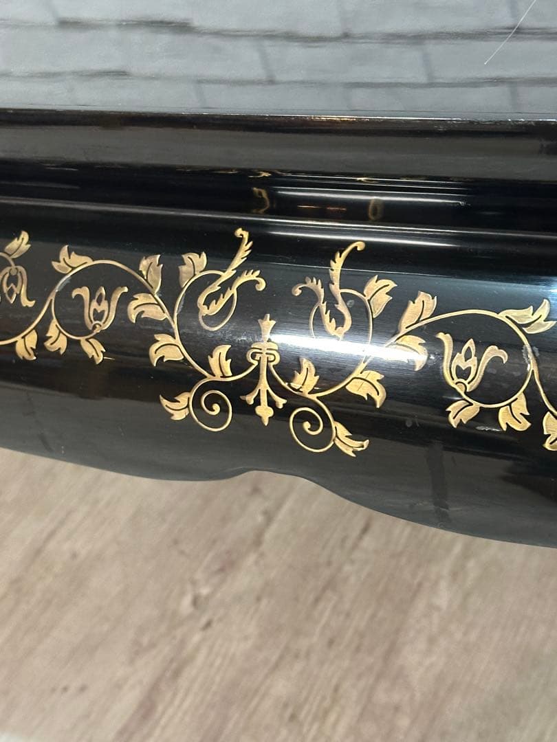 【taka】定価65万　螺鈿細工　鳳凰　木製漆塗り　テーブル　机