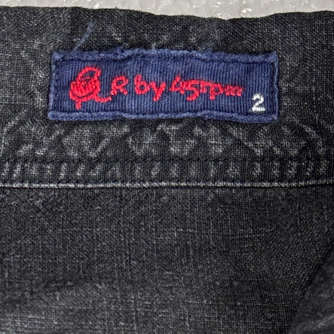 45rpm　リネン100％　ロング　ワンピース　ギャザー　ピンタック風　ブラック