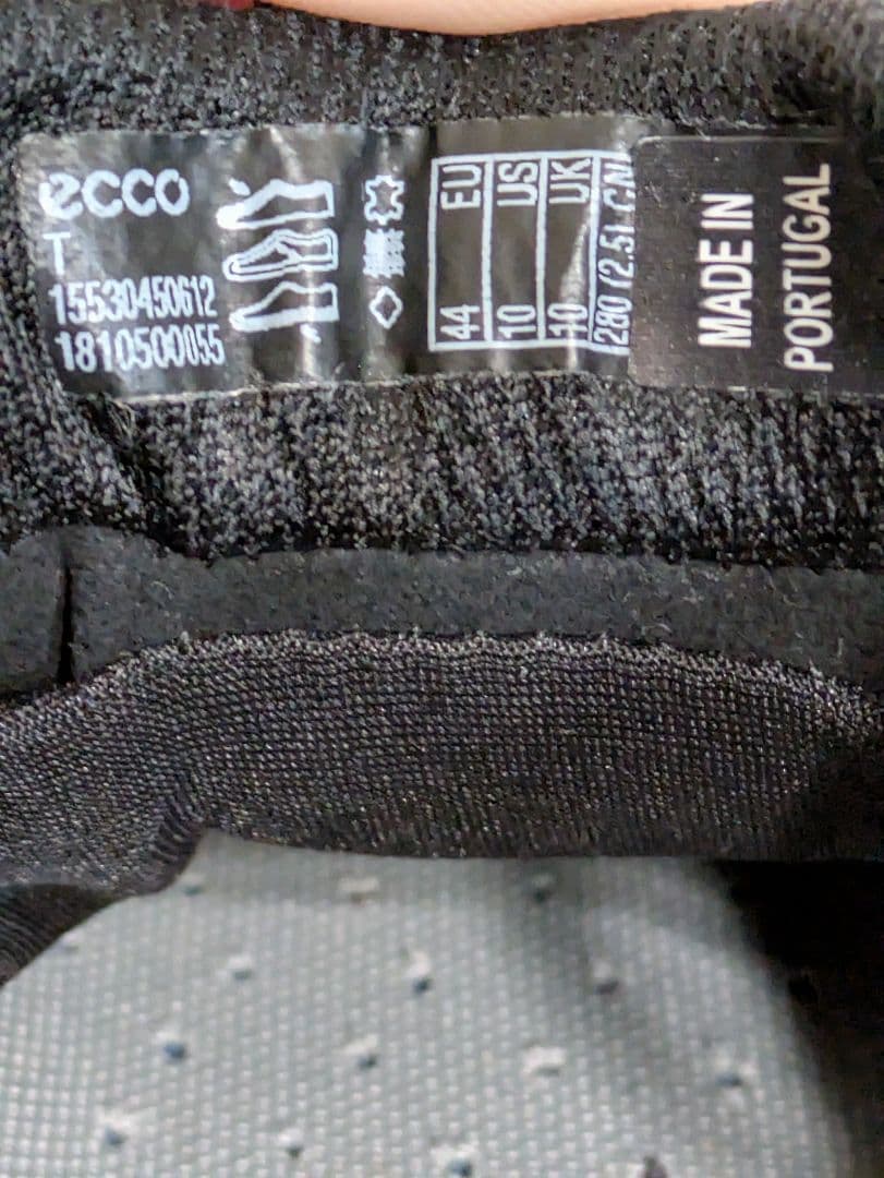 ECCO GORE-TEX スパイクレスゴルフシューズ 黒　44/28㌢