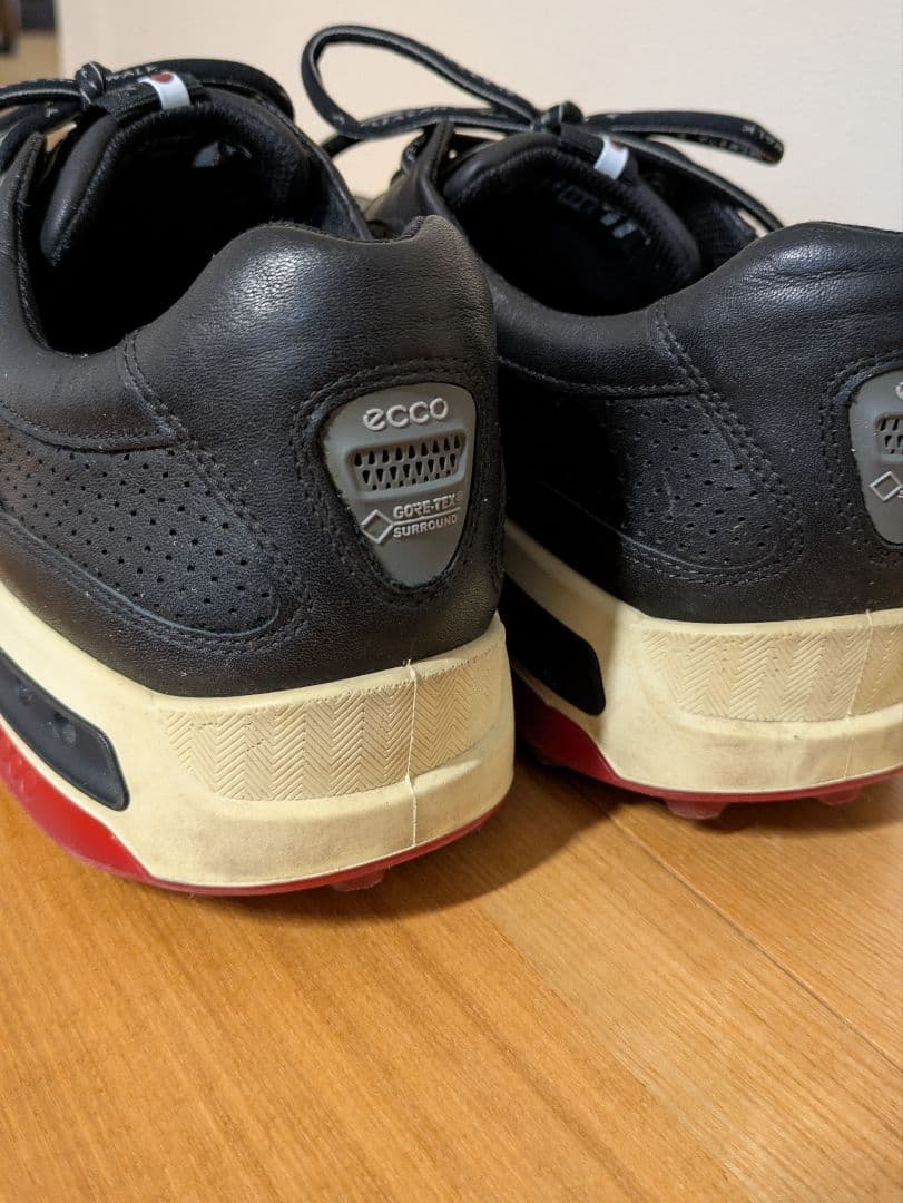 ECCO GORE-TEX スパイクレスゴルフシューズ 黒　44/28㌢