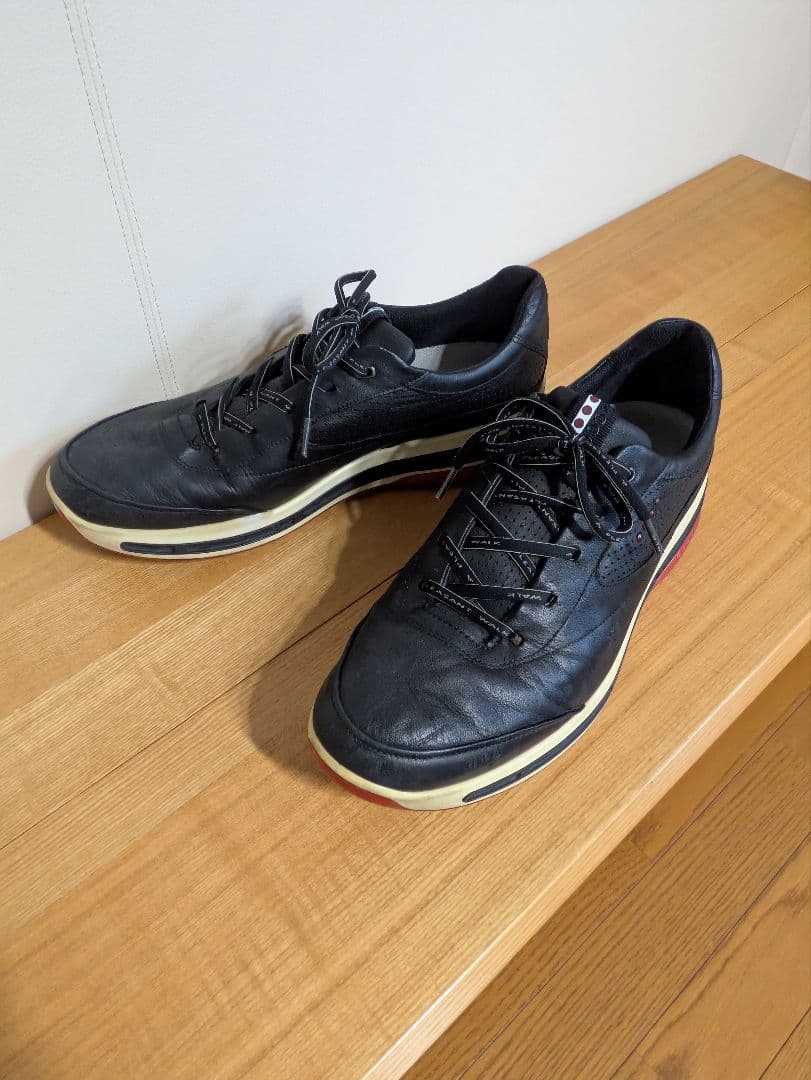 ECCO GORE-TEX スパイクレスゴルフシューズ 黒　44/28㌢