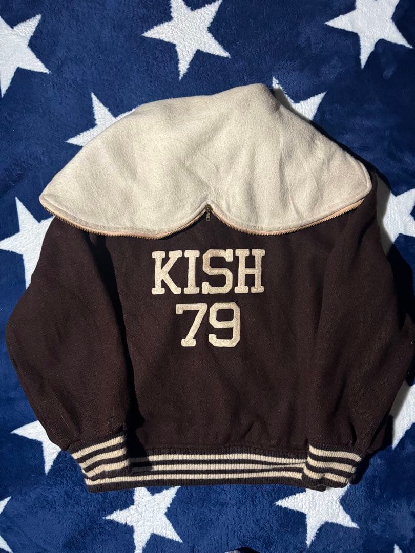 70s 80s ウールスタジャン　セーラーカラー