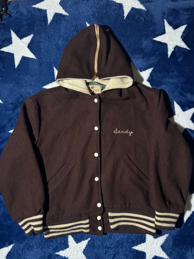 70s 80s ウールスタジャン　セーラーカラー