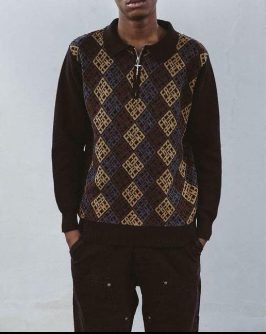 Fucking awesome のジップニットポロシャツ ストリート