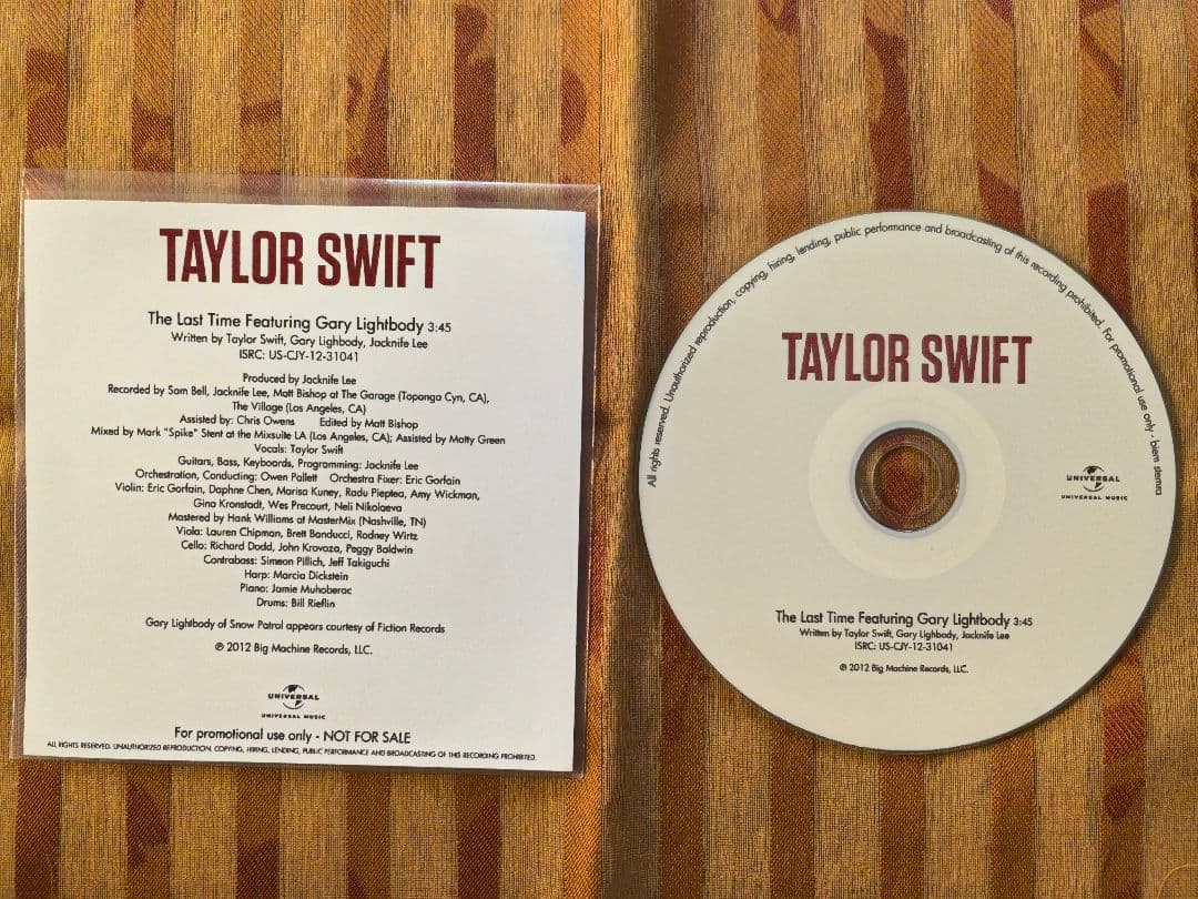 洋楽 Taylor Swift_ 'THE LAST TIME' Promo 2CDs
