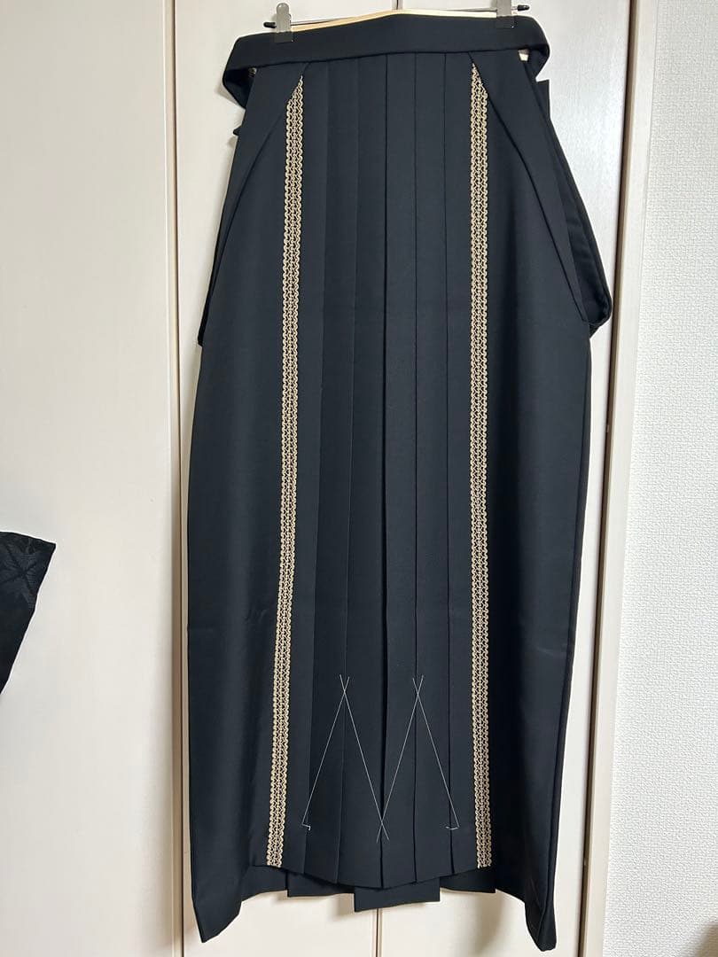 黒の二尺袖振袖レースの付いた袴2点セット トールサイズluxjewel ブランド