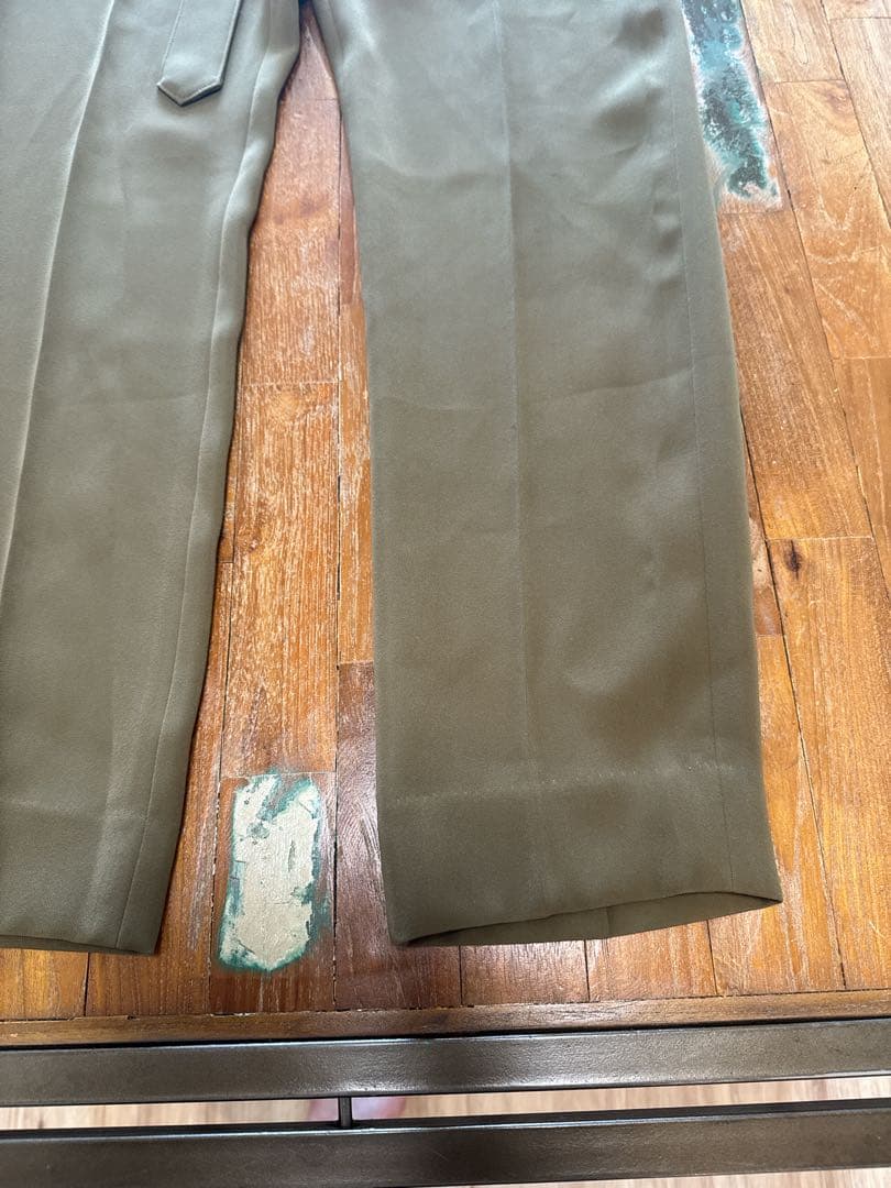 クルニ ワイドパンツ サイズ1 スラックス　オリーブ　極美品　ベルト付き