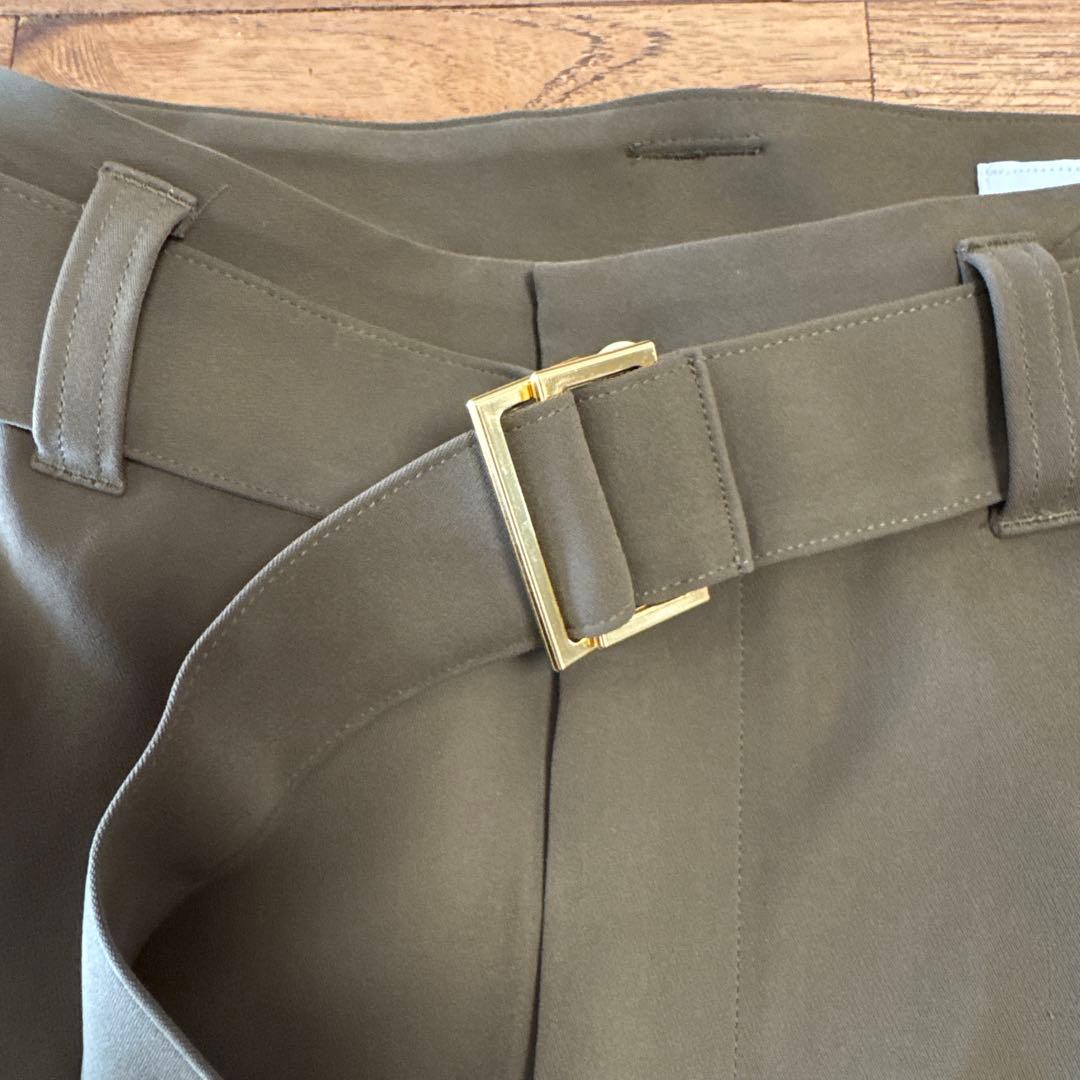 クルニ ワイドパンツ サイズ1 スラックス　オリーブ　極美品　ベルト付き