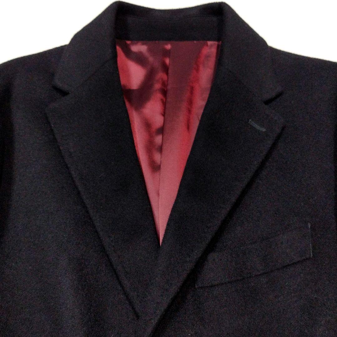 COMME CA ISM コムサイズム　アンゴラ混ウールチェスターコート　黒　M