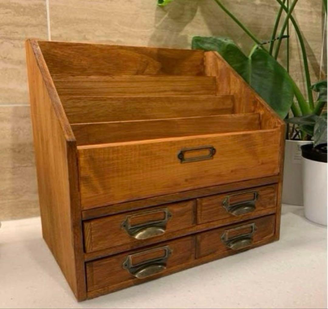 アンティーク風ノート収納棚　ハンドメイド