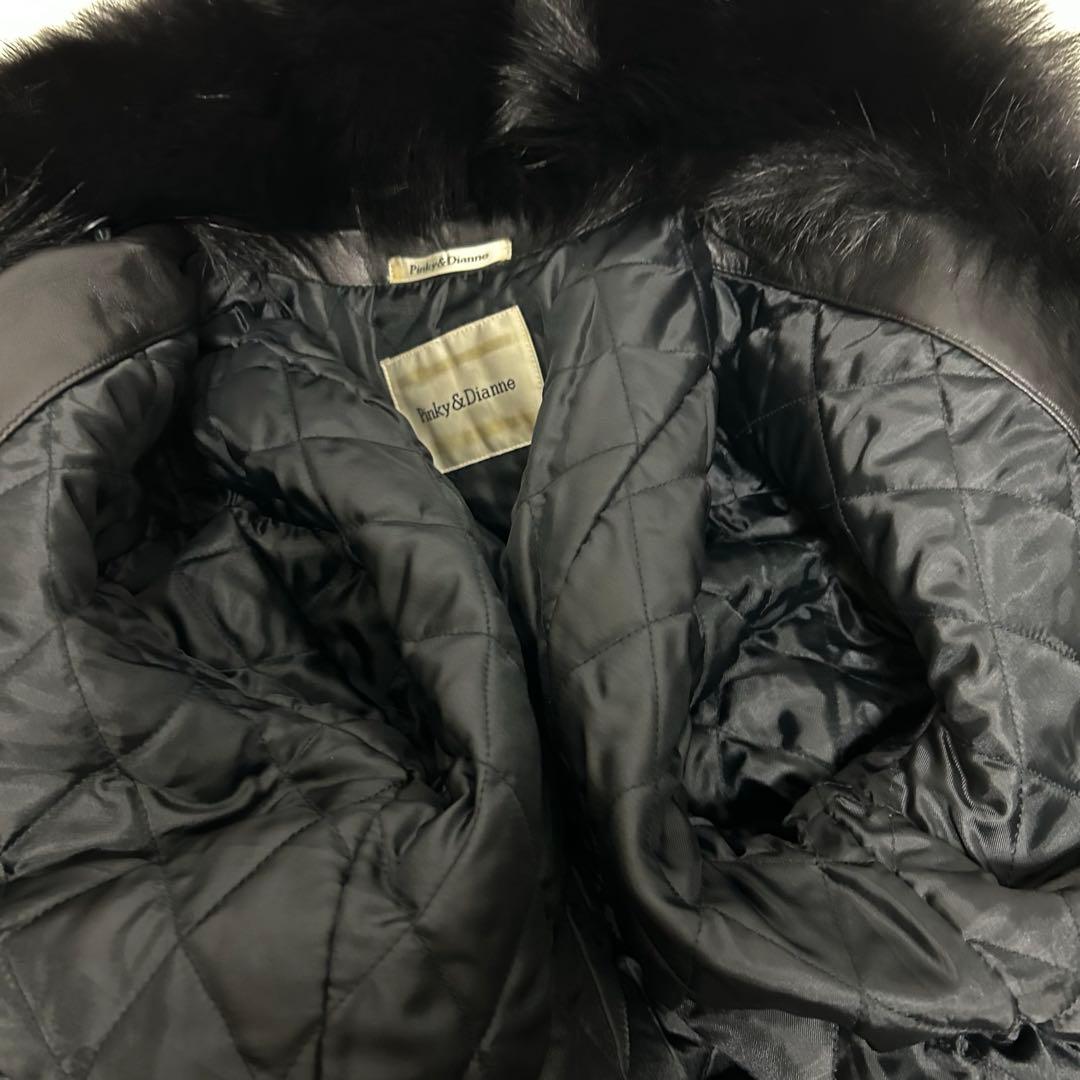 極美品　丈120cm pinky&dianne 羊革　フォックスファー　コート