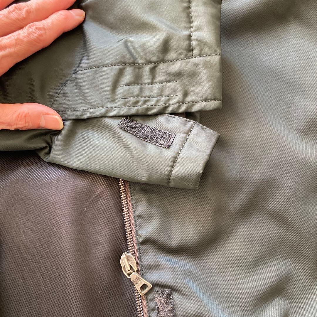 PRADAプラダ中綿ブラックナイロンステンカラーロングコート