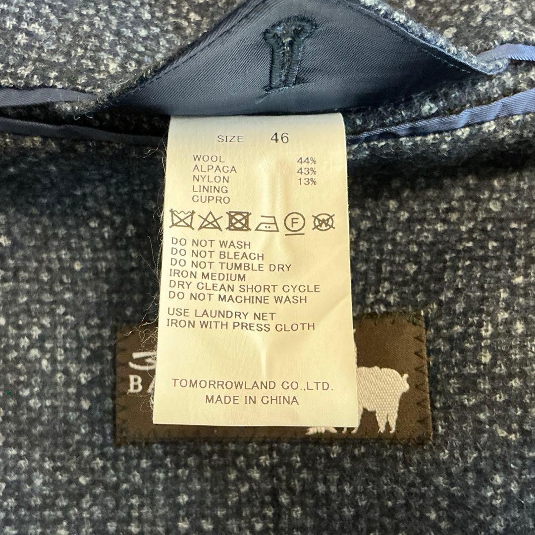 美品 トゥモローランド ピルグリム テーラードジャケット アルパカウール 46