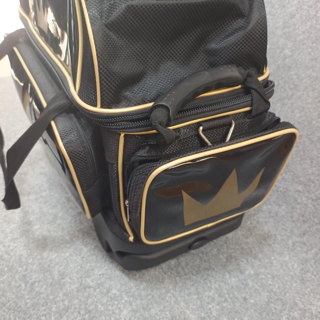 【美品】Brunswick クラウン2ボールローラー 黒×金 2ボール用