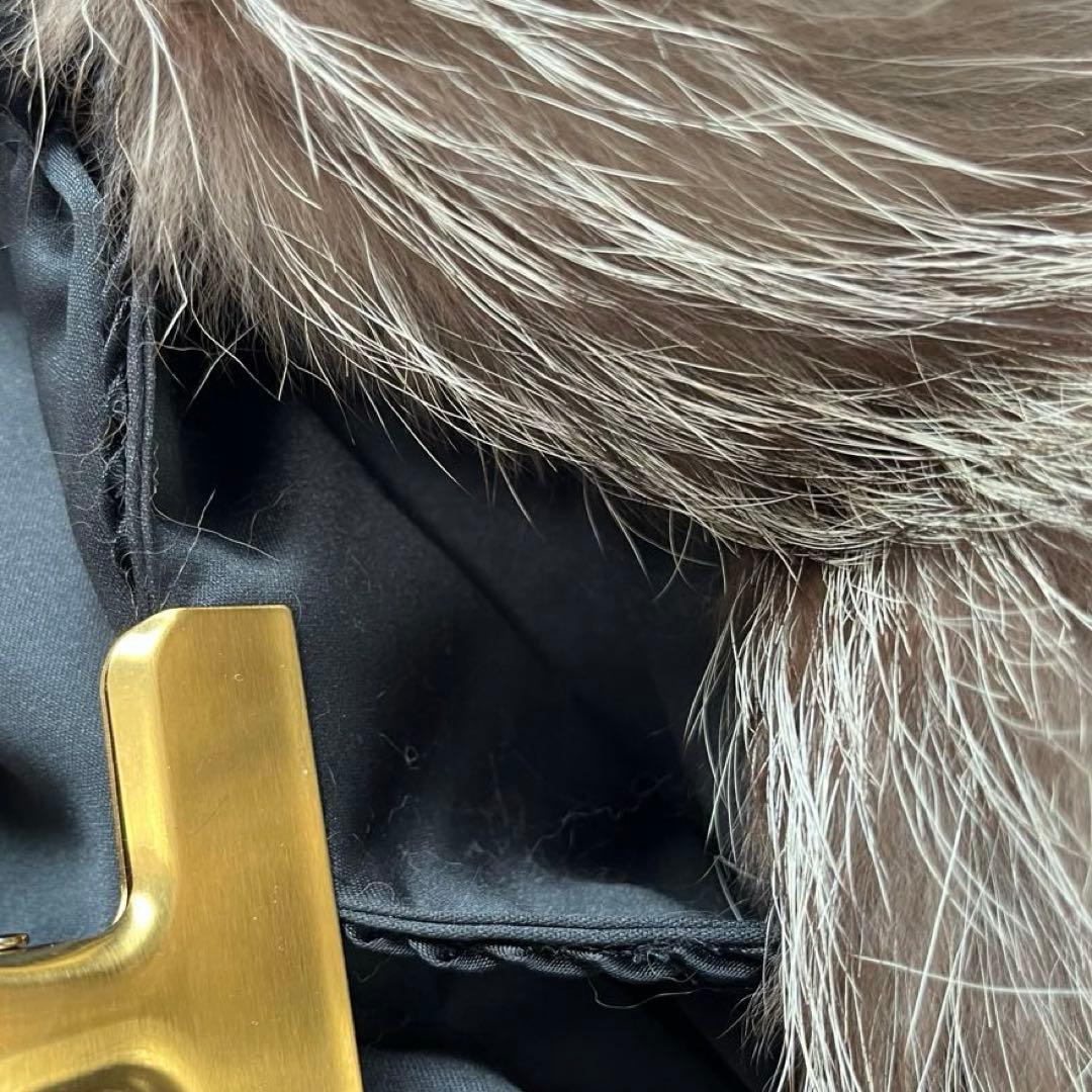 シルバーフォックス　本物毛皮 ショートコート ジャケット 15号 2XL