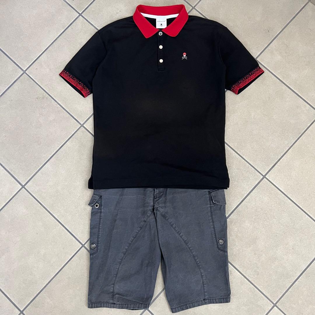 MARK&LONA マークアンドロナ　セットアップ　ポロシャツ　カーゴパンツ　M