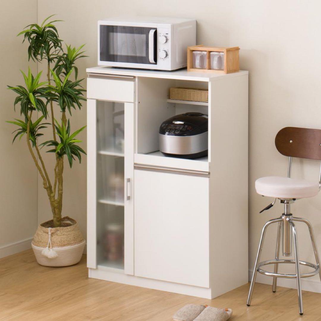 【超美品】ニトリ　レンジ台　(フォルムN RE1175 WH）　レンジボード