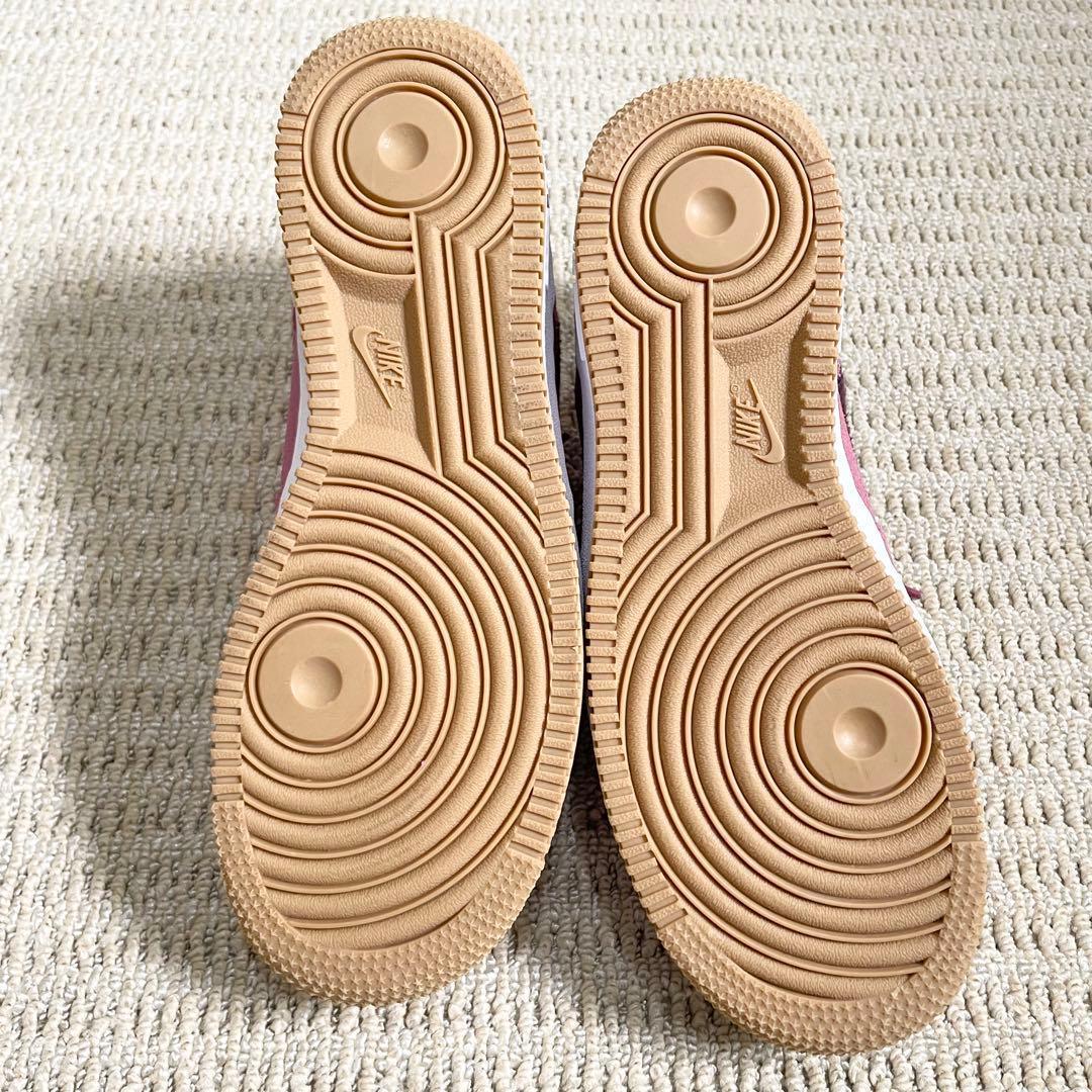 未使用 ナイキ エアフォース1 スウェード 本革 ピンク 紫