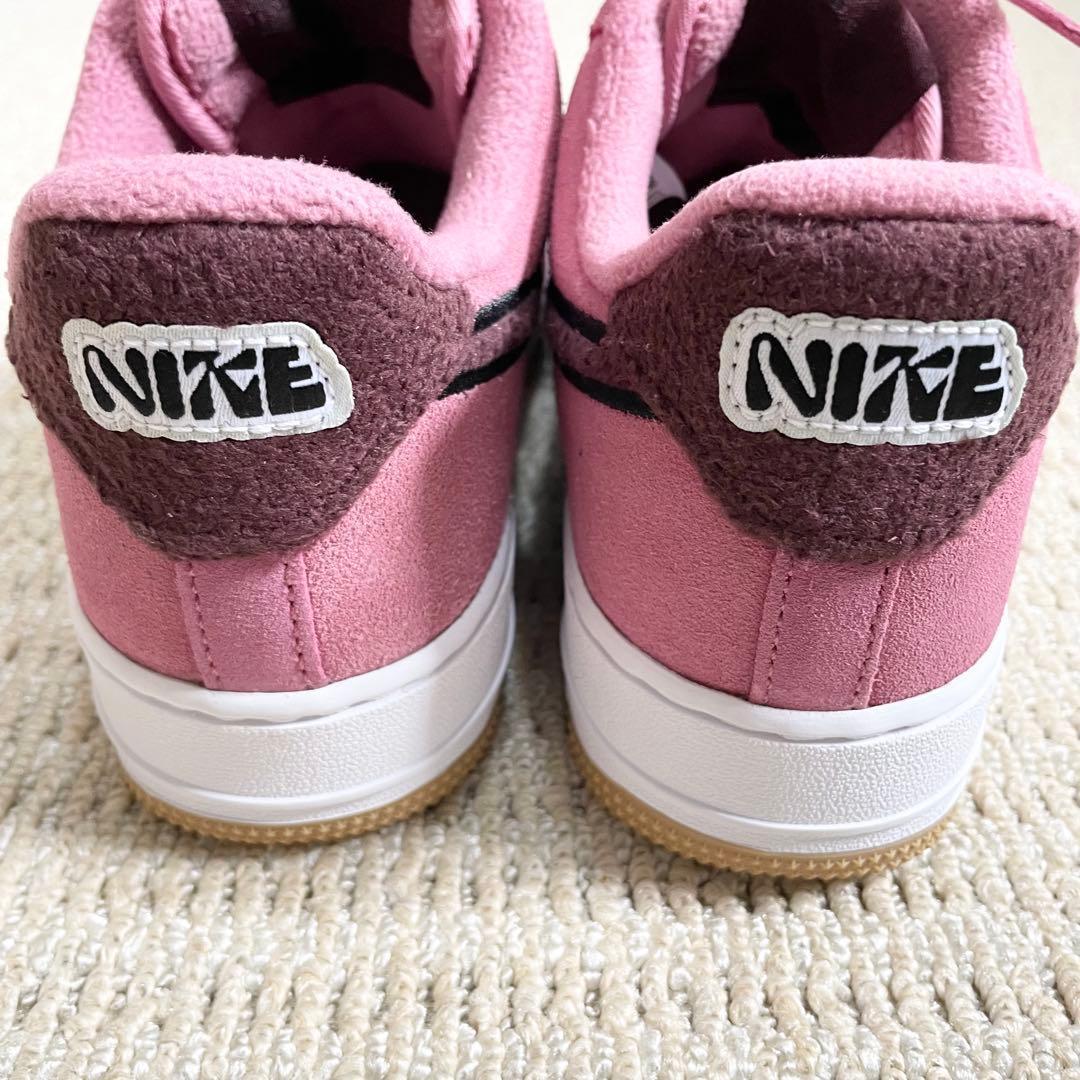 未使用 ナイキ エアフォース1 スウェード 本革 ピンク 紫
