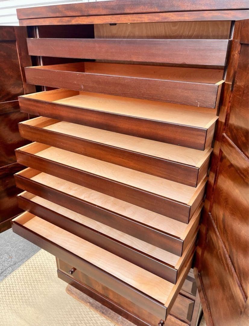 ③ 【送料無料】高級和箪笥 松本民芸家具 無垢材 着物収納