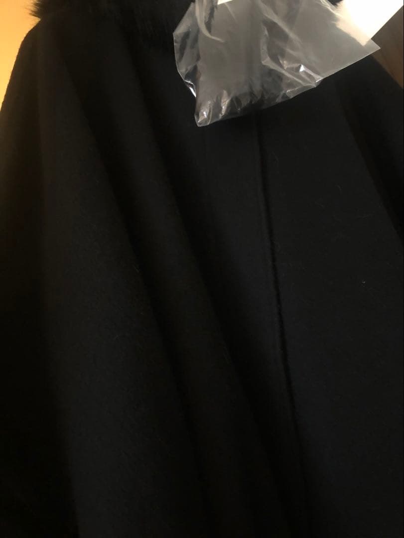 【美品】CELFORD 24AW ファー　ポンチョ　コート　ブラック