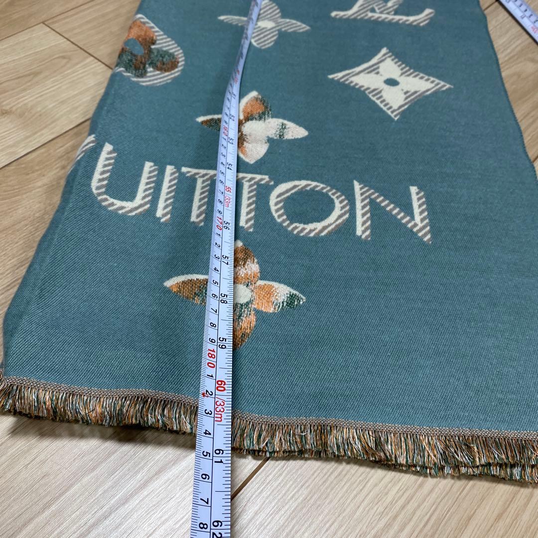 【美品】LOUIS VUITTON ロゴマフラーストール　ショール　スカーフ