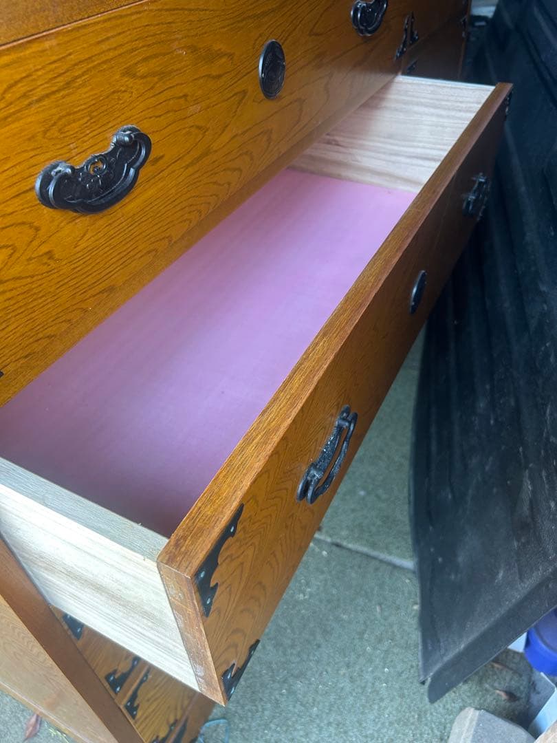 和タンス　【蔵出し】アンティーク　車箪笥　ローチェスト　時代箪笥　古タンス