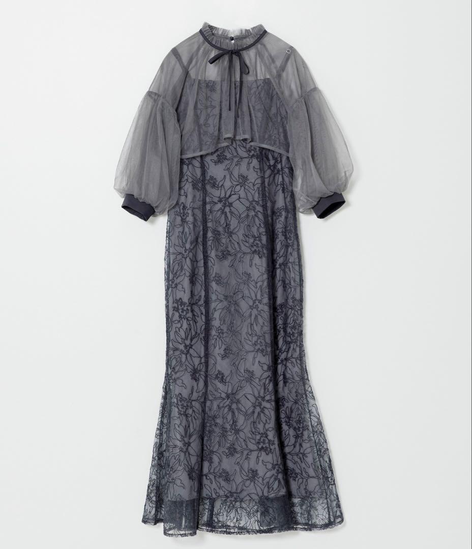 LEJA リボンシアーボレロレースマーメイドワンピースドレス