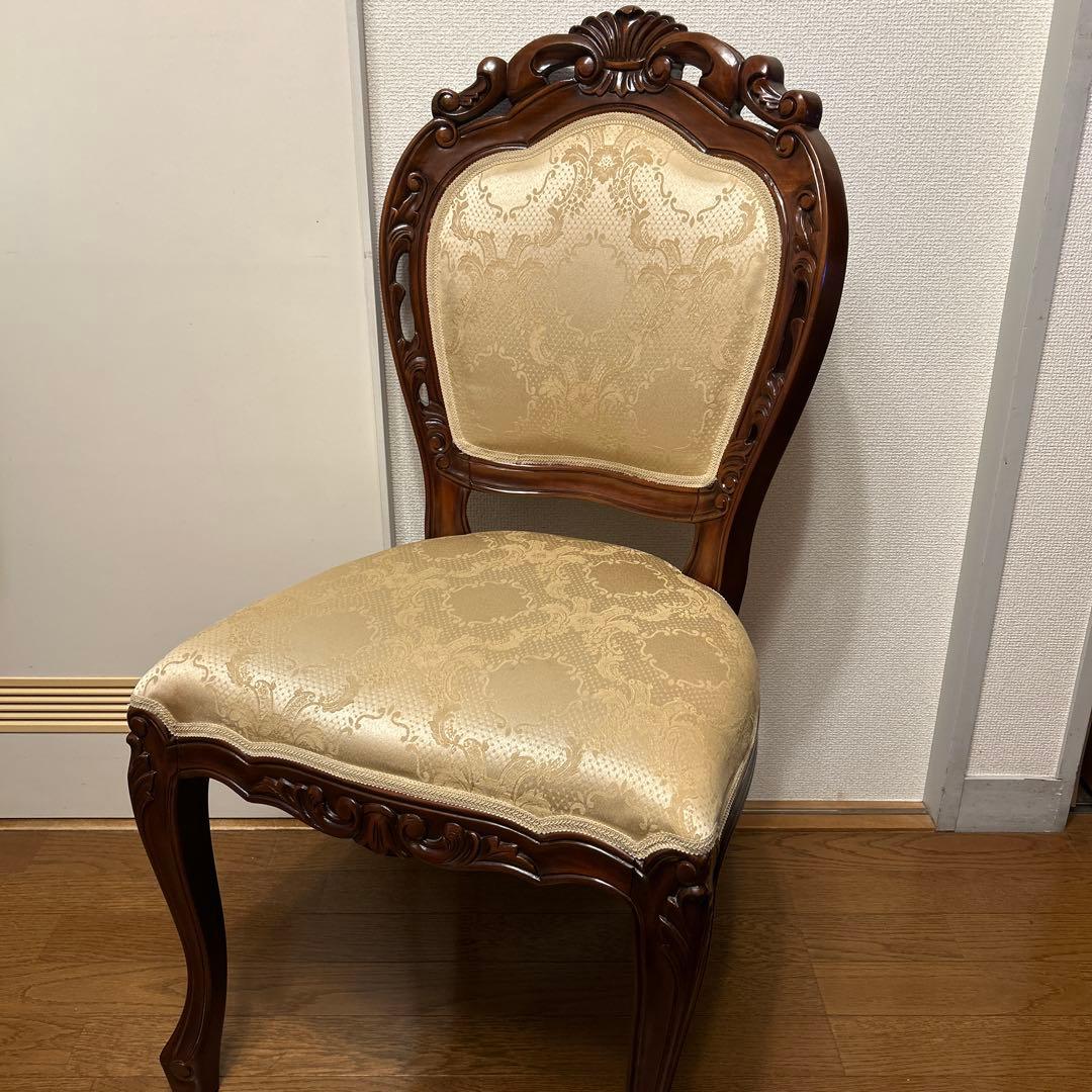 ロココ調 フランチェスカ 猫足ダイニングチェア