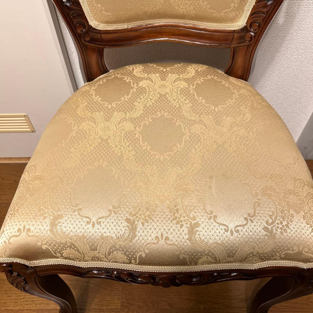 ロココ調 フランチェスカ 猫足ダイニングチェア