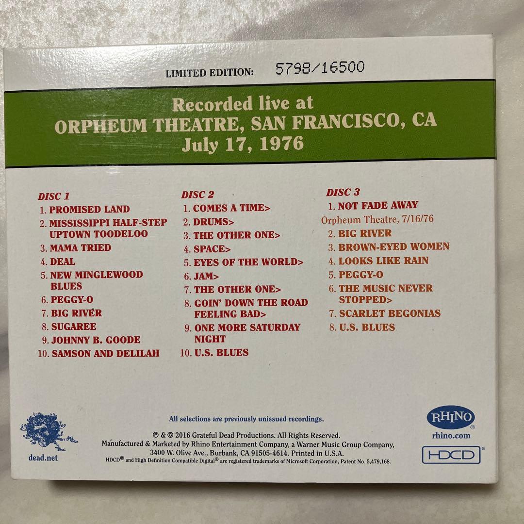 洋楽 Grateful Dead Dave's Picks Vol.18