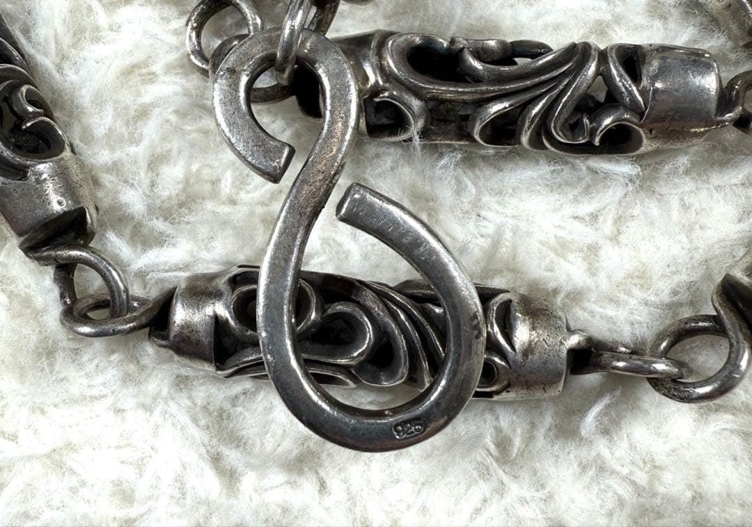 ローラーウォレットチェーン アラベスク シルバー925 11リンク