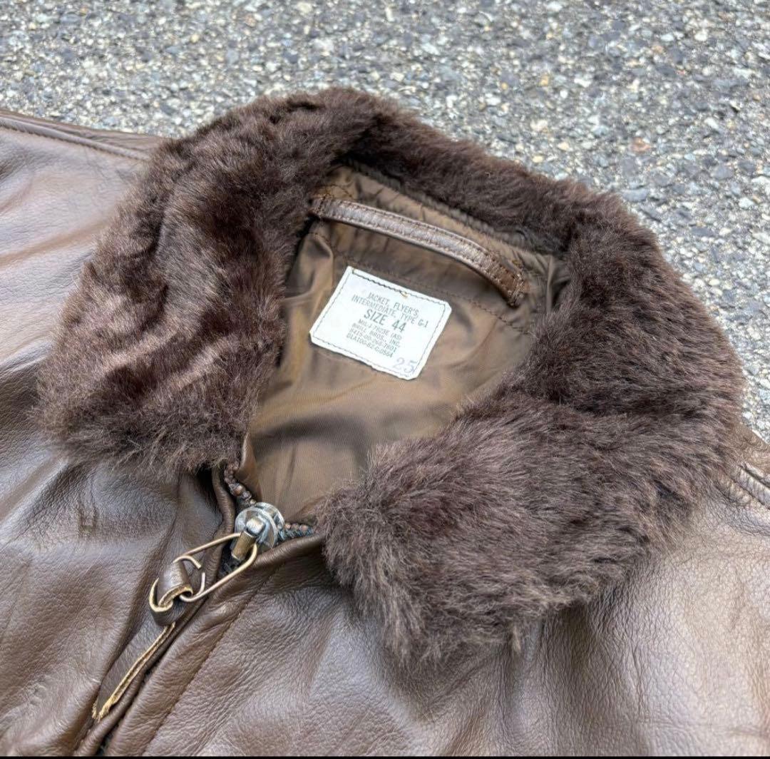 実物 サイズ44G-1 USN レザージャケット フライトジャケット MA-1