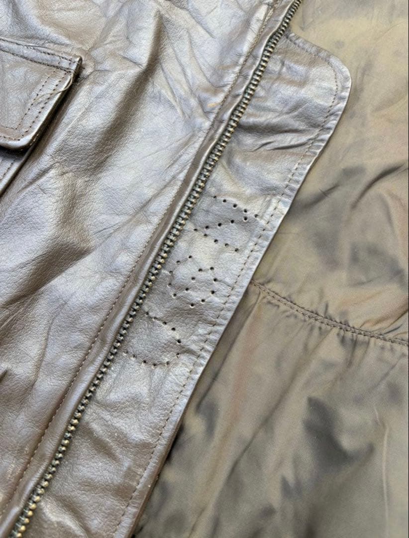 実物 サイズ44G-1 USN レザージャケット フライトジャケット MA-1