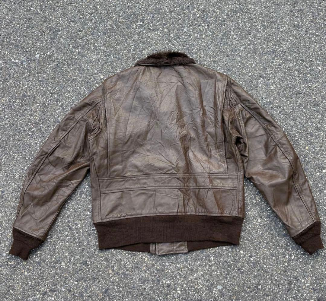 実物 サイズ44G-1 USN レザージャケット フライトジャケット MA-1