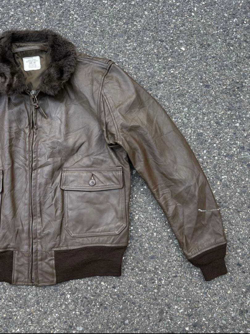 実物 サイズ44G-1 USN レザージャケット フライトジャケット MA-1