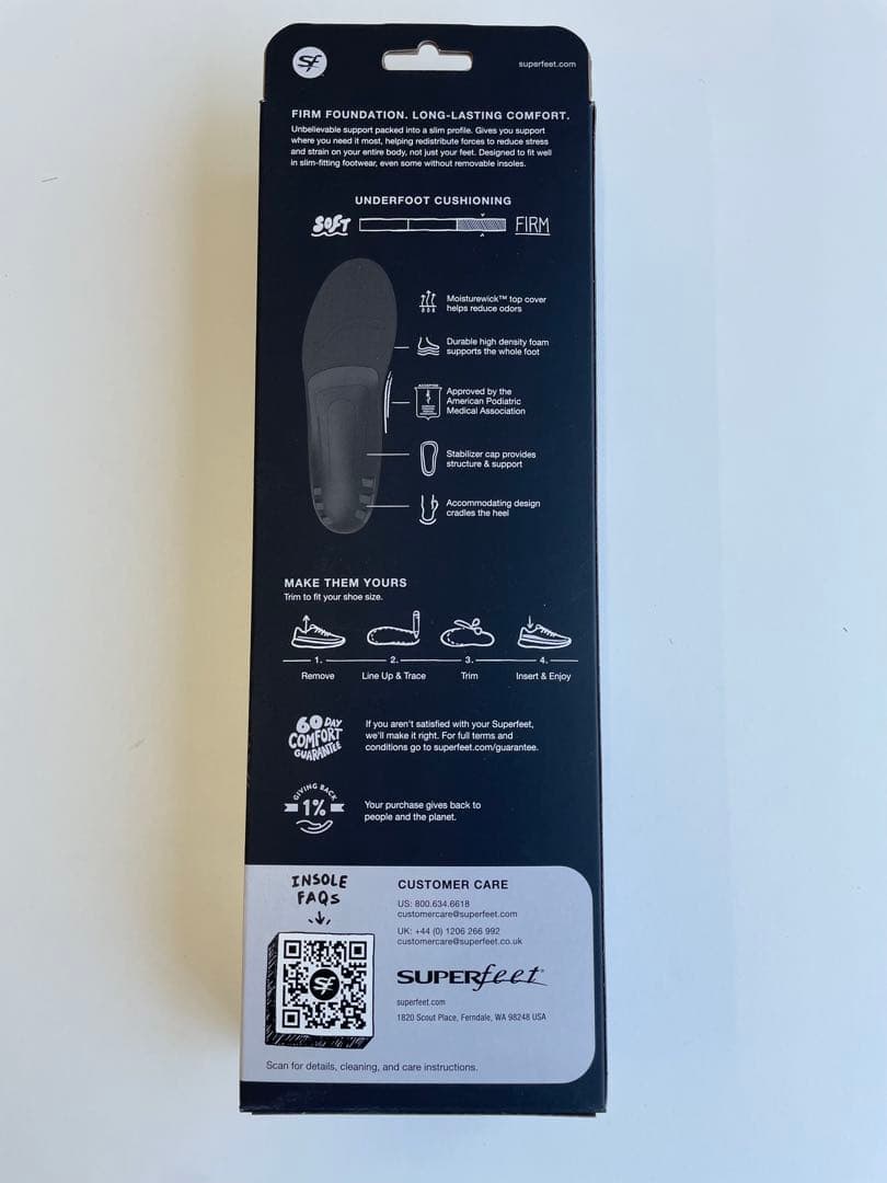 【2足まとめ】新品　スーパーフィート　インソール　ブラック　25.0-27.0